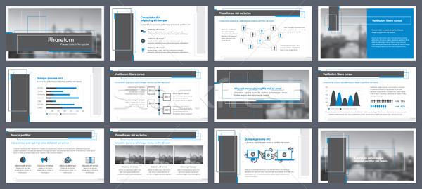 Elements of infographics for presentations templates Stock photo © cifotart