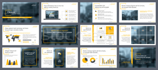 Elements of infographics for presentations templates Stock photo © cifotart