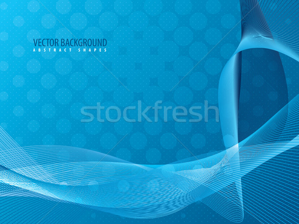 Foto stock: Vector · azul · ondulado · líneas · diseno · arte