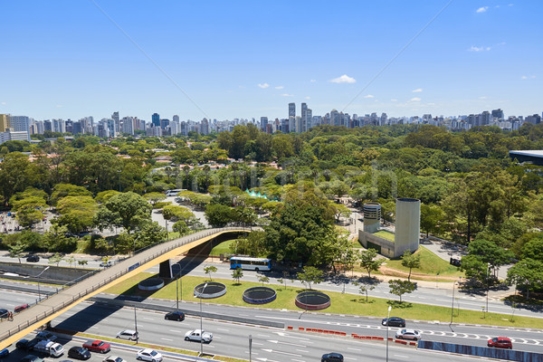 Sao Paulo città Brasile parco view case Foto d'archivio © cifotart