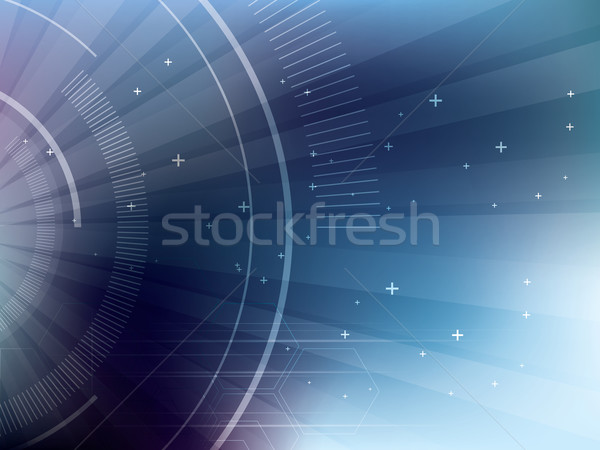 Tecnologia blu futuristico abstract digitale vettore Foto d'archivio © cifotart