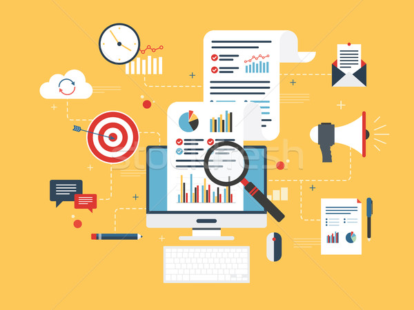 Business marketing, analytics and strategy in vector design. Stock photo © cifotart