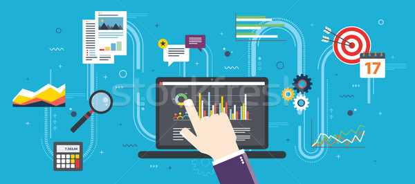 Finansowych inwestycja analityka wzrostu sprawozdanie wykresy Zdjęcia stock © cifotart