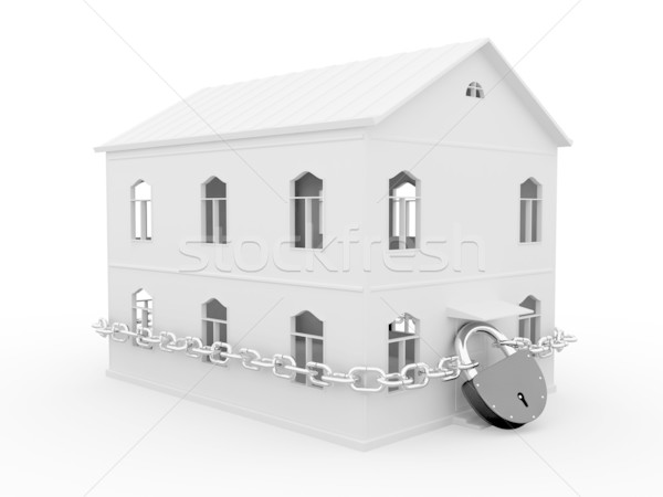 Casă inchis mare bloca acasă uşă Imagine de stoc © Ciklamen