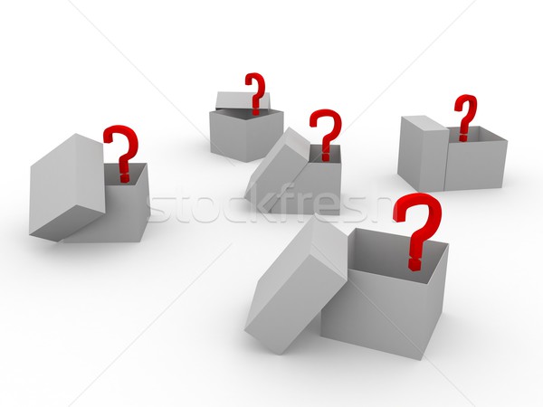 Cases inconnu contenu cadeau question blanche [[stock_photo]] © Ciklamen