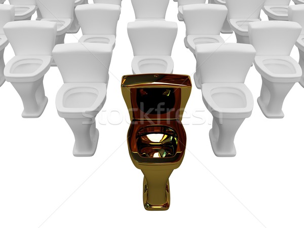 Gold toilet bowl Stock photo © Ciklamen