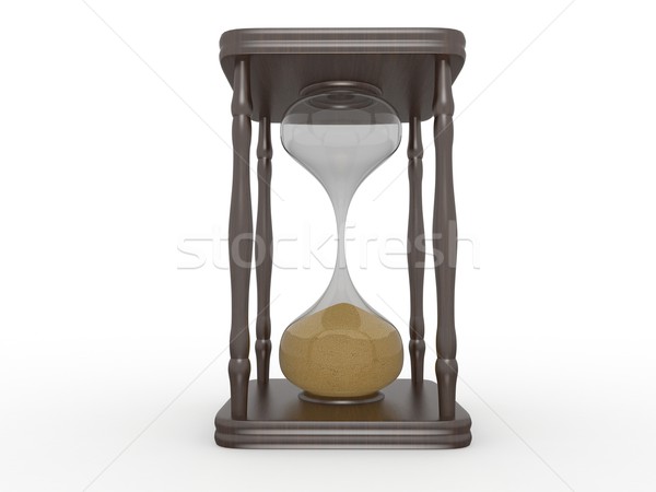 Sablier blanche horloge sable antique mesure [[stock_photo]] © Ciklamen