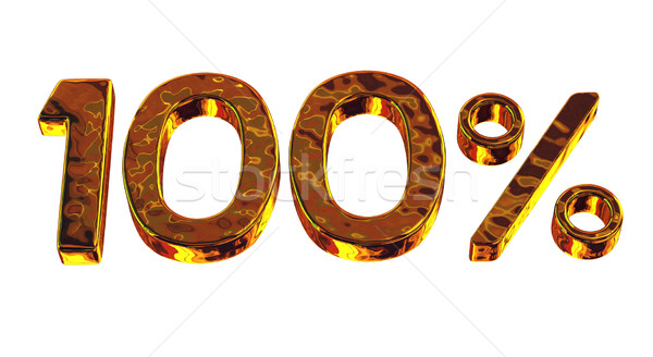 Hundred gold percent Stock photo © Ciklamen