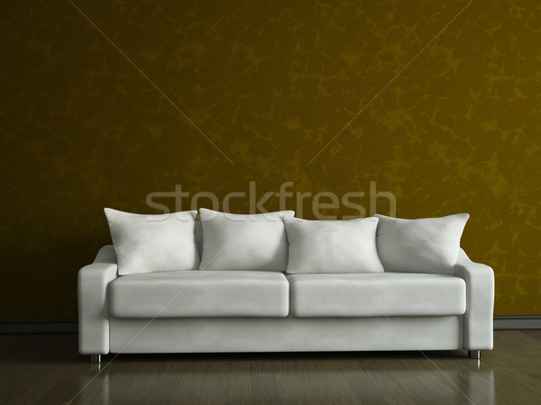 Bianco divano rosolare muro design home Foto d'archivio © Ciklamen