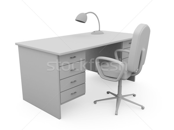 Gris bureau président blanche bureau papier [[stock_photo]] © Ciklamen