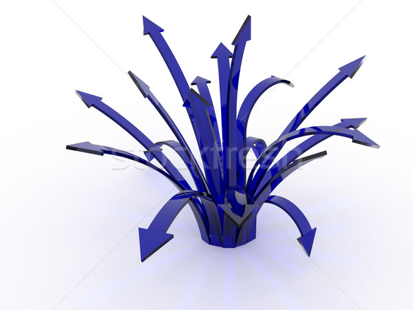 Caos molti blu frecce bianco computer Foto d'archivio © Ciklamen