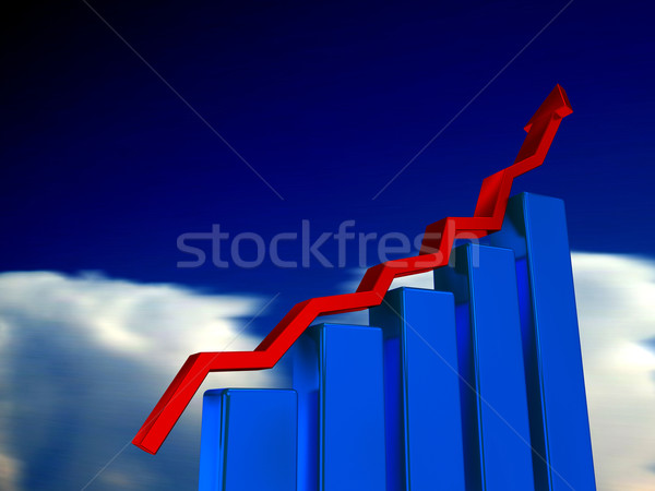 Grand croissance diagramme élevé fond [[stock_photo]] © Ciklamen