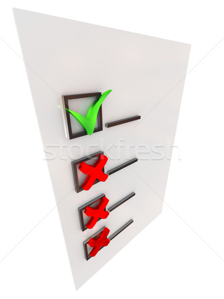 Rood groene checkbox computer teken schrijven Stockfoto © Ciklamen