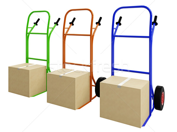 Grand carton cases affaires ordinateur [[stock_photo]] © Ciklamen