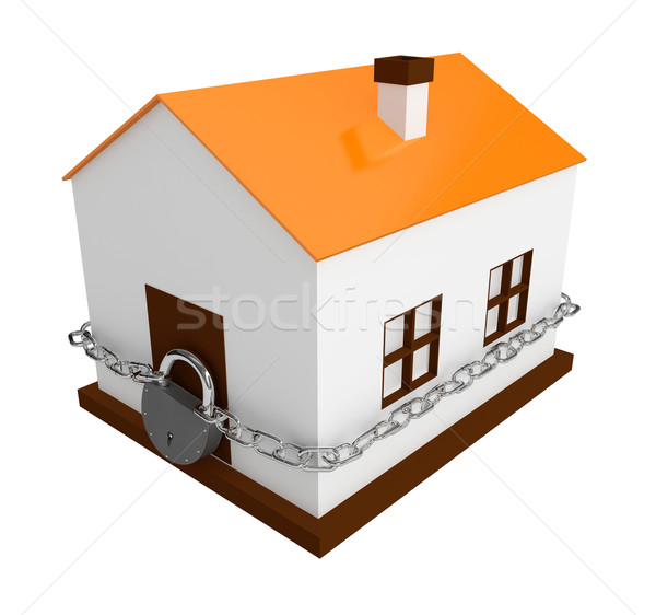 Protecţie acasă casă inchis mare bloca Imagine de stoc © Ciklamen