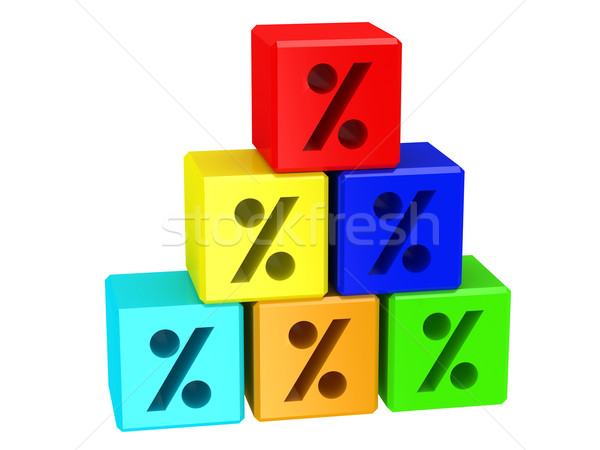 Blocks with sign of percent Stock photo © Ciklamen