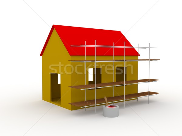 Foto stock: Construção · edifício · pequeno · casa · casa · janela
