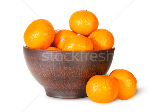 Tangerines In A Ceramic Bowl Stock photo © Cipariss