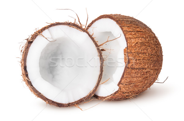 Two halves of coconut Stock photo © Cipariss