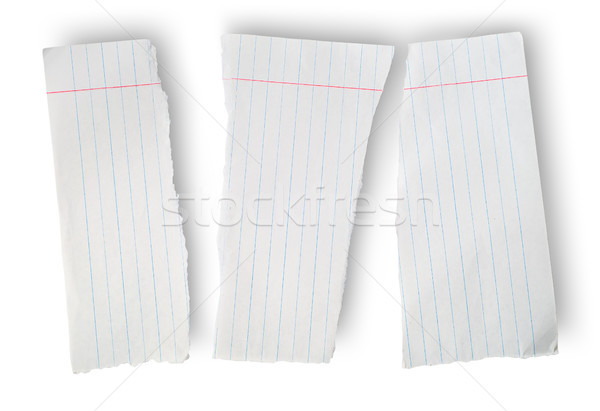 Torn sheet of paper from a school notebook Stock photo © Cipariss