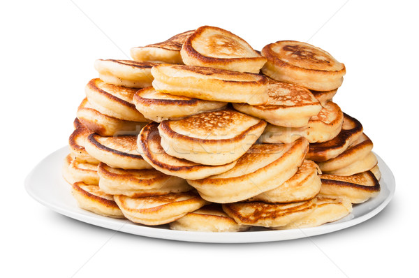 Pile Of Pancakes On A White Plate Rotated Stock photo © Cipariss