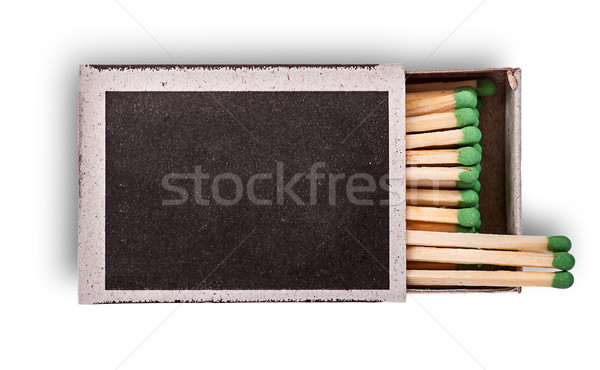 Stock photo: Open box of matches top view