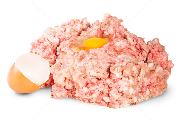 Raw Ground Beef With Egg Stock photo © Cipariss