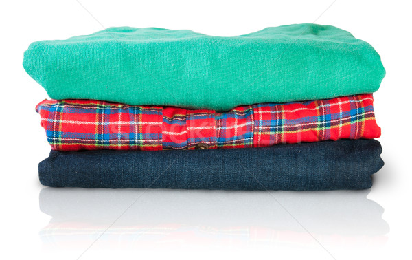 Stack Of Multicolored Casual Clothes Stock photo © Cipariss
