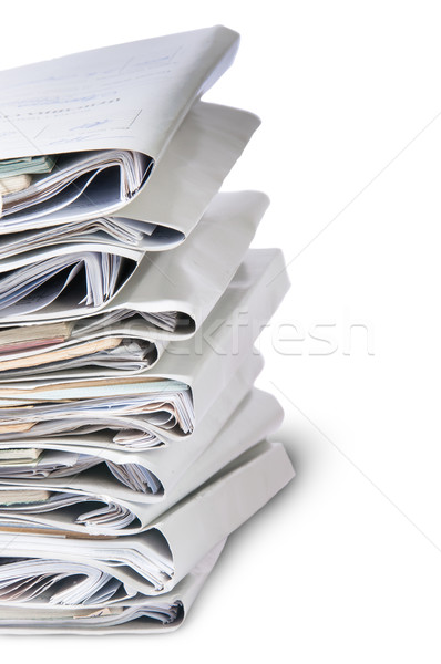 Dateien chaotischen isoliert weiß Büro Stock foto © Cipariss