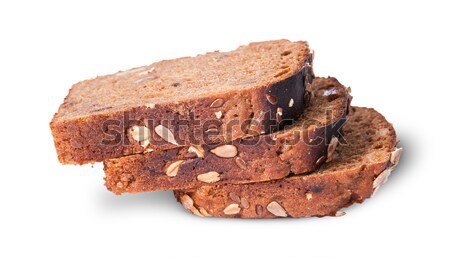 Unleavened three pieces of bread with seeds on each other Stock photo © Cipariss