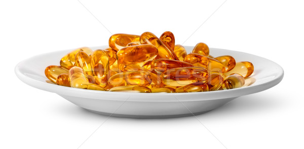 Fish oil Omega 3 on plate Stock photo © Cipariss