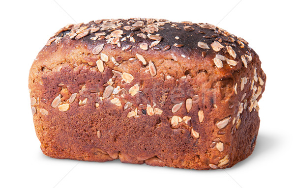 Unleavened black bread with nuts seeds and dried fruit rotated Stock photo © Cipariss