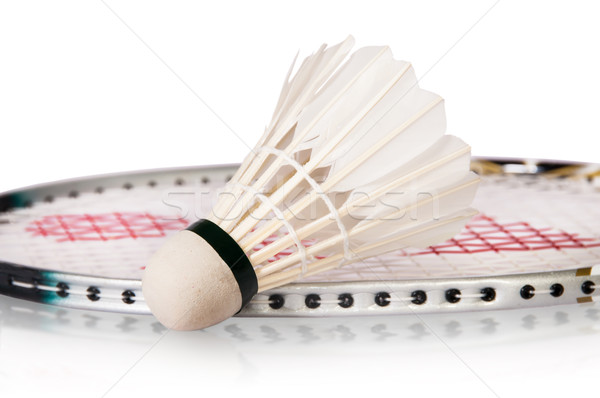 Shuttlecock Near Badminton Racket Stock photo © Cipariss