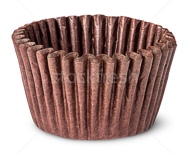 Stack of brown paper cups for baking muffins Stock photo © Cipariss