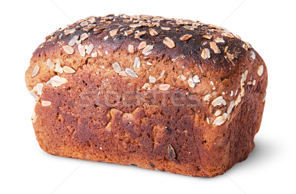Unleavened black bread with seeds rotated top view Stock photo © Cipariss