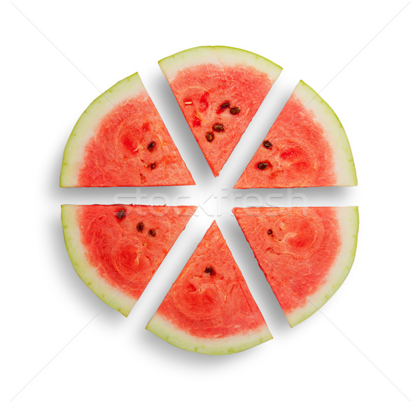 Watermelon cut into six segments Stock photo © Cipariss