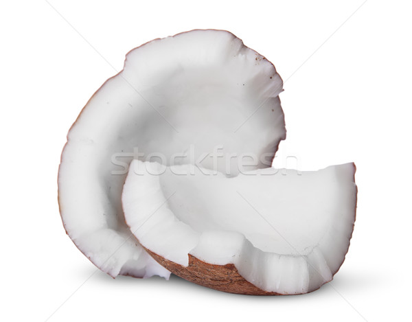 Two pieces of coconut pulp Stock photo © Cipariss