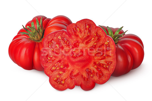 Whole and part of heirloom tomatoes Stock photo © Cipariss