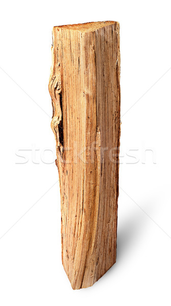 Single log of firewood vertically Stock photo © Cipariss