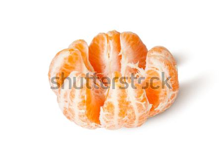 Hámozott törött mandarin felső kilátás izolált Stock fotó © Cipariss