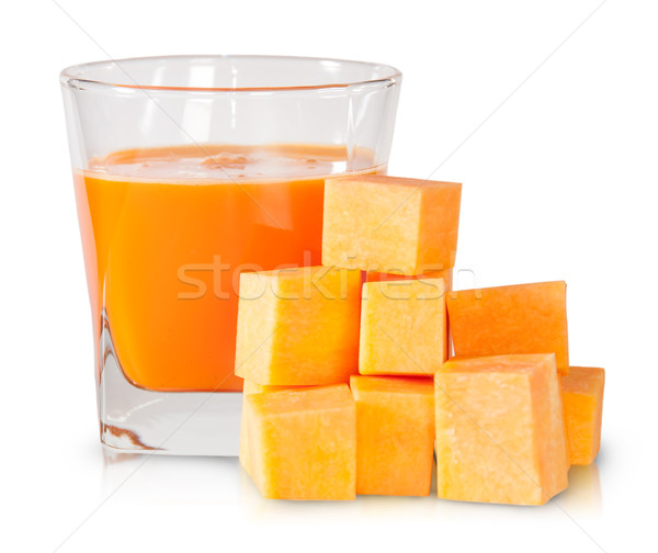Pumpkin Diced And A Glass Of Pumpkin Juice Stock photo © Cipariss