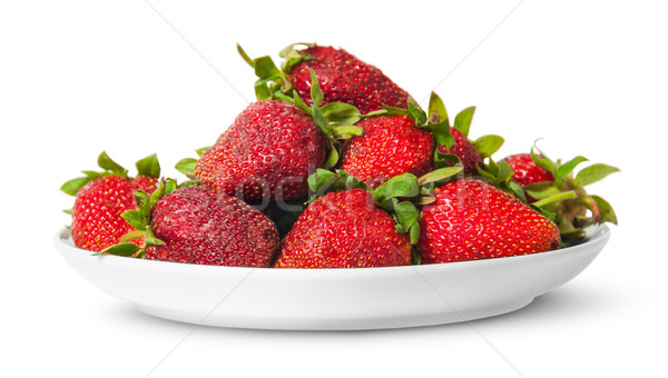 [[stock_photo]]: Fraîches · juteuse · fraises · blanche