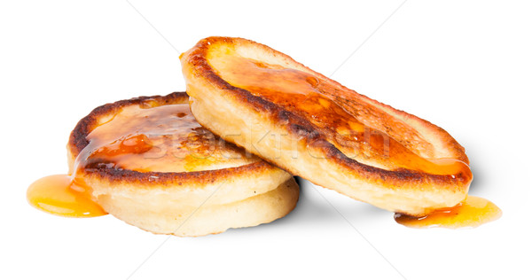 Two Sweet Pancakes With Maple Syrup Stock photo © Cipariss