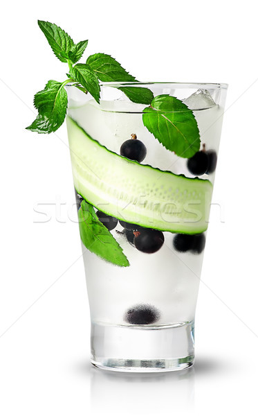 Stock photo: Cucumber currant and mint lemonade