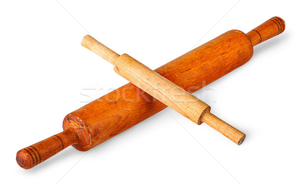 Small and large rolling pin crosswise Stock photo © Cipariss