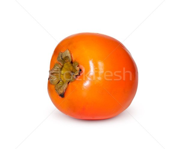 Vers rijp oranje persimmon geïsoleerd witte Stockfoto © Cipariss