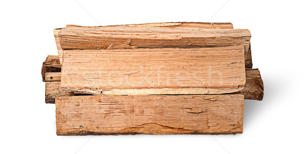 Stack of firewood side view Stock photo © Cipariss