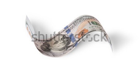 Foto stock: Cem · dólar · isolado · branco · pedra