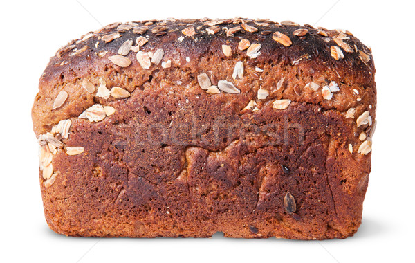 Unleavened of black bread with nuts seeds and dried fruit Stock photo © Cipariss