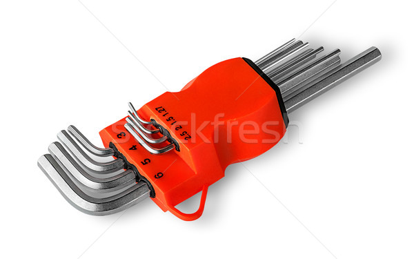 Set allen wrench in holder Stock photo © Cipariss